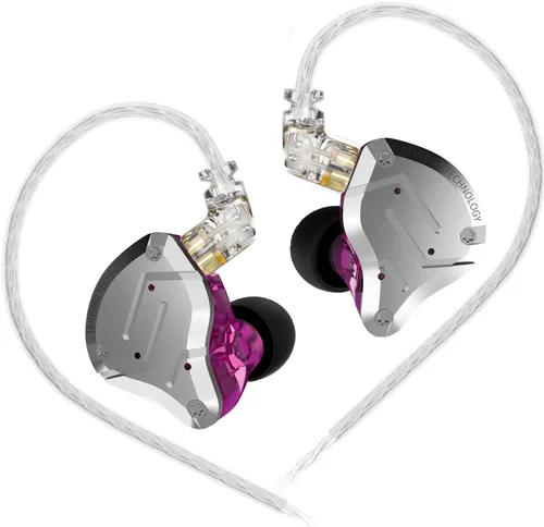 Vista 13 de KZ ZS10 Pro Monitor In Ear, Auriculares IEM, Auriculares para Juegos con Drivers 4BA y 1DD, Auriculares KZ HiFi IEM ZS10 Mejorados con Cable OFC
