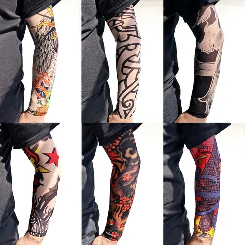 Vista 2 de Aresvns Funda de tatuaje para hombres y mujeres, mangas de brazo con protección solar UV