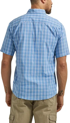 Vista 2 de Wrangler Authentics Camisa clásica a cuadros de manga corta para hombre