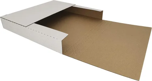 Vista 11 de ROTCH Paquete de 50 sobres corrugados fáciles de plegar de 7.5 x 5.5 x 2 pulgadas, cajas de cartón pequeñas de altura versátil, color blanco