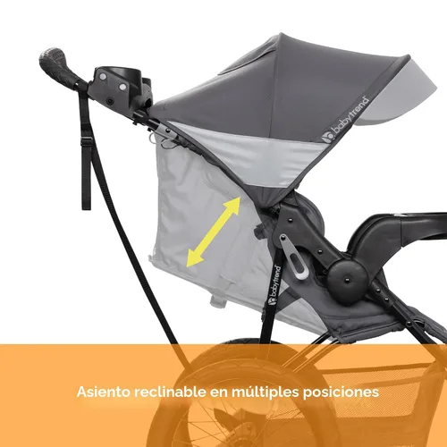 Vista 2 de Baby Trend Expedition® Zero Flat Jogger con luces LED, Dash Gris