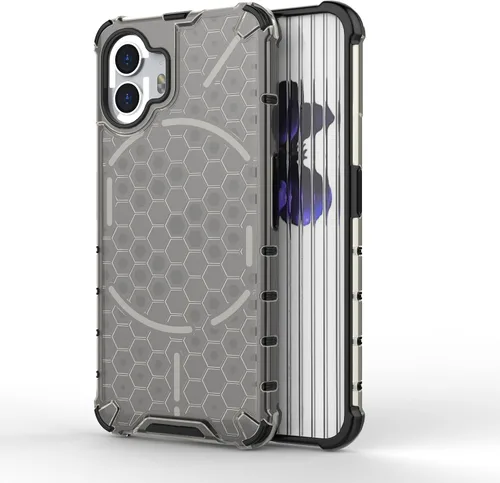 Vista 2 de Funda compatible con Nothing Phone 2, compatible con Nothing Phone (2) / Dos fundas 2 en 1 para teléfono, color negro