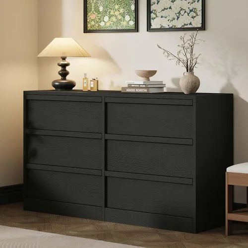 Vista 18 de Garvee Cómoda 4 para dormitorio, cómoda de 39.3 pulgadas de alto, cajón vertical independiente con almacenamiento, almacenamiento de madera