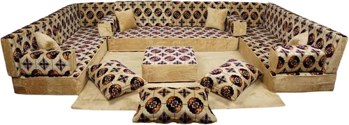 Vista 17 de arabicsofa Cojines Majlis de piso tradicionales: asientos modulares Diwan seccionales