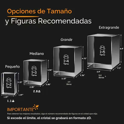 Vista 5 de Foto de cristal 3D, regalo personalizado de Navidad, regalos personalizados para esposa, mujeres, él, ella, papá y mamá. Regalos de imagen