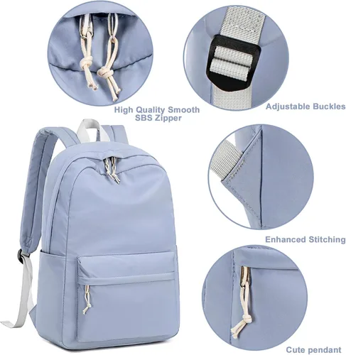 Vista 3 de Mochila escolar para adolescentes, niñas, mujeres, mochila para laptop, mochila universitaria, escuela secundaria, viajes, trabajo, viajeros
