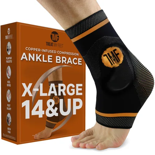 Vista 13 de Treat My Feet Tobillera de compresión con soporte de silicona para tobillo y cobre, soporte para fascitis plantar para dolor de pies y alivio