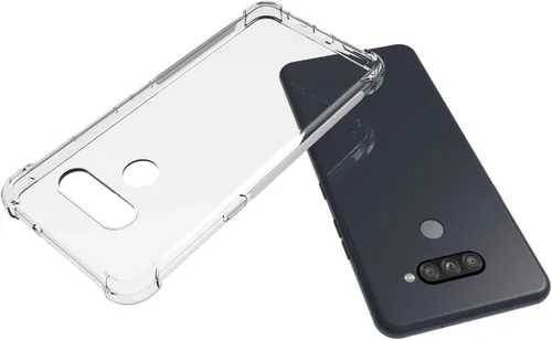 Vista 3 de USTIYA Funda para LG K50S Clear TPU Cuatro Esquinas Cubierta Protectora Transparente Suave Funda