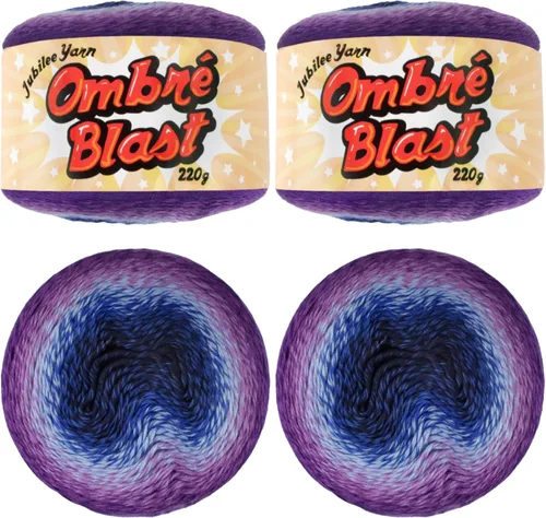 Vista 41 de JubileeYarn - Hilo Ombré Blast (7.76 oz/torta de algodón para bebé, 1 torta)
