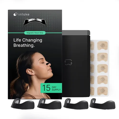 Vista 11 de Intake Breathing Kit de iniciación de tira nasal, aumenta ingreso de oxígeno, reduce los ronquidos, mejora la calidad del sueño, resistente al Negro