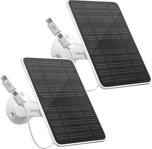Vista 13 de Panel solar premium para cámara Google Nest, panel solar de 5W para cámara Google Nest interior y exterior (versión con batería), especialmente