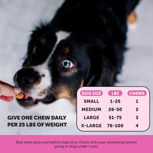 Vista 5 de Multivitaminas para perros mayores - Vitaminas y suplementos esenciales para perros - Glucosamina, probióticos, aceite de pescado Omega