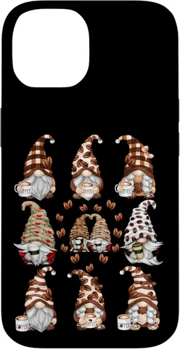 Vista 4 de Novelty Coffee Graphic For Women And Men Funny Gnome Case for iPhone 16