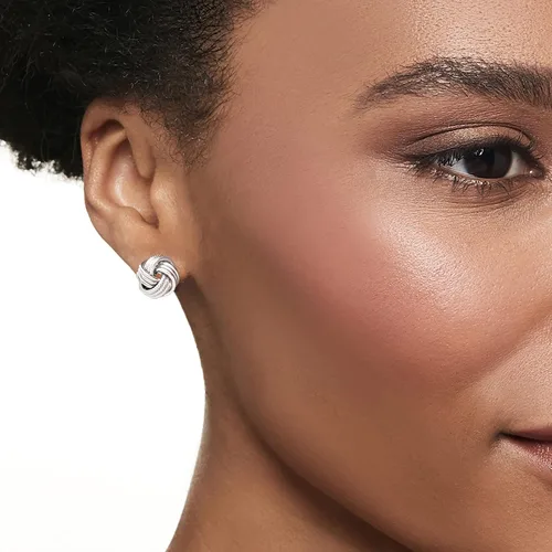Vista 2 de Ross-Simons Italian Sterling Silver Love Knot Earrings