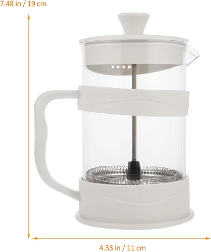 Vista 5 de DOITOOL Cafetera de café expreso, cafetera de café, cafetera de vidrio, prensa de café de vidrio, cafetera de té de 27.1 fl oz, filtro de café frío