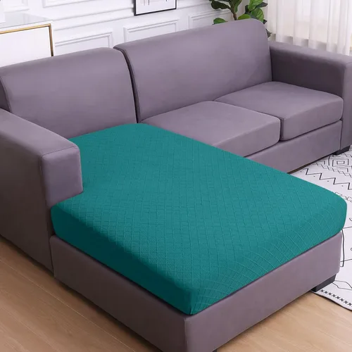 Vista 13 de hyha Fundas de cojín para sofá al aire libre, fundas lavables para sofá seccional, jaspe de diamante, funda elástica para cojín de asiento de sofá
