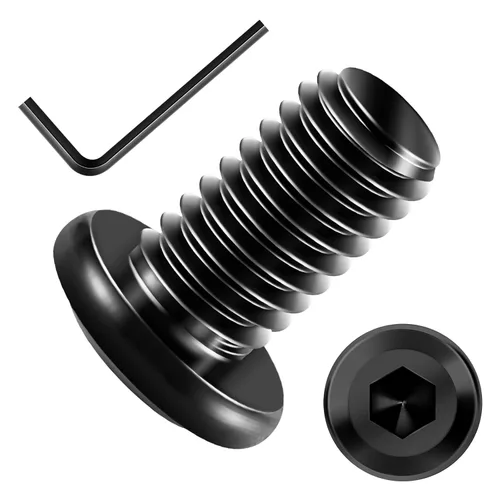 Vista 28 de Mywish M5 x 8mm 20 piezas de tornillos de cabeza plana con rosca hexagonal, pernos de acero inoxidable 304 para muebles con rosca completa, óxido