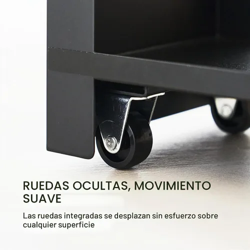 Vista 8 de YAMAZAKI Home Armario de almacenamiento extraíble para baño con parte Negro