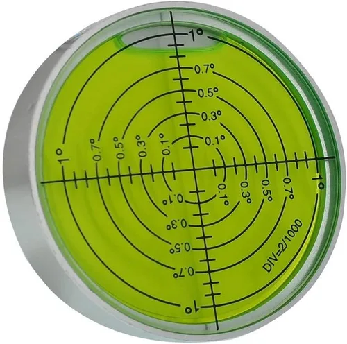 Vista 3 de Burbuja horizontal de alta precisión de aleación de aluminio universal de alta precisión medidor de nivel de burbuja de nivel circular corrección