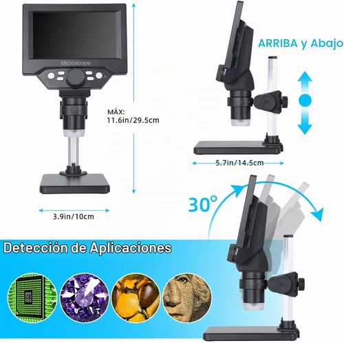 Vista 7 de Koolertron 5.5" LCD Microscopio Digital 8MP 1-1000X Ampliación