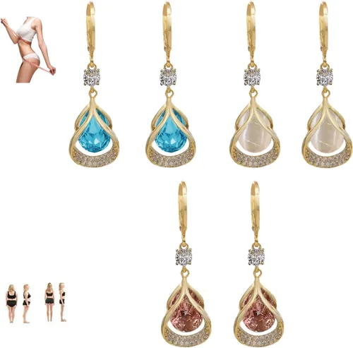 Vista 12 de Lymphatic Earrings for Women Silver Zircon Hoop Huggie Earrings Dainty Fashion Jewelry Gifts A1ï¼ 2 pares de pendientes linfáticos dorados