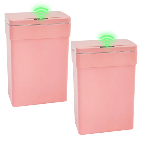 Vista 12 de PayLessHere Basurero de 13 galones / 50 L con tapa, cubo de basura de plástico para cocina, basurero automático sin tacto con sensor de movimiento