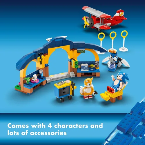 Vista 6 de LEGO Sonic The Hedgehog Tails' Workshop and Tornado Plane 76991 - Juego de juguetes de construcción, juguete de avión con 4 figuras de Sonic