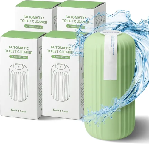 Vista 37 de Fresh & Fresh Limpiadores automáticos para inodoros (verde bosque) – 1 botella (hasta 2500 descargas/botella), limpiador de inodoro comercial