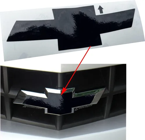 Vista 6 de Calcomanía delantera para insignia frontal de auto, (3D Carbon Fiber) Color de la pegatina: Fibra