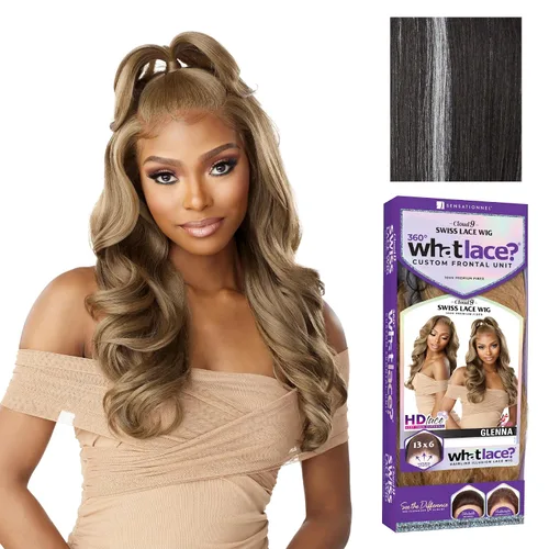Vista 14 de Sensationnel What Lace - Peluca Glenna de 13 x 6 pulgadas, 1 JETBLACK