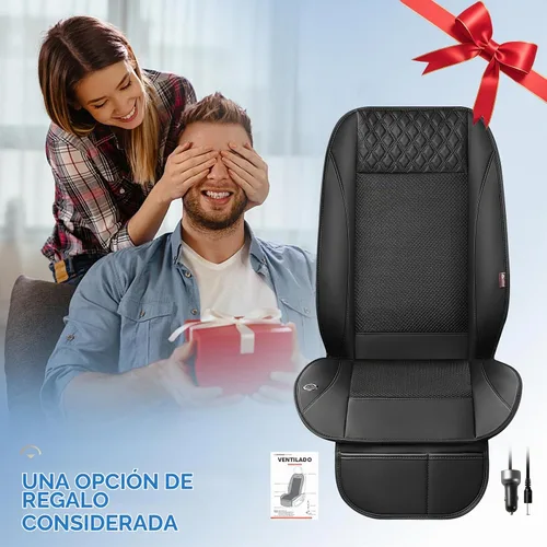 Vista 8 de Coverado Cojín de asiento refrescante para automóvil, funda de asiento transpirable ventilada con 3 ajustes de flujo de aire ajustables, almohadilla