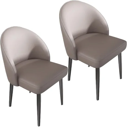 Vista 31 de YVYKFZD Juego de sillas de comedor, silla de comedor de cuero con respaldo curvo, sillas de cocina sin brazos, silla auxiliar tapizada cómoda
