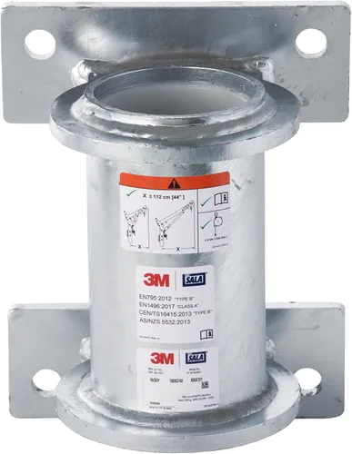 Vista 2 de 3M Base de montaje en pared para espacios confinados DBI-SALA galvanizada 8000101