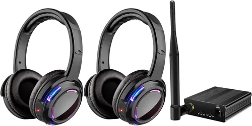 Vista 17 de Auriculares inalámbricos LED silenciosos profesionales de disco silencioso y RF LED silenciosos para iPod MP3 DJ Music Pary Club