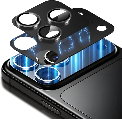 Vista 9 de QHOHQ Paquete de 2 protectores magnéticos de lente de cámara para iPhone 18 Azul