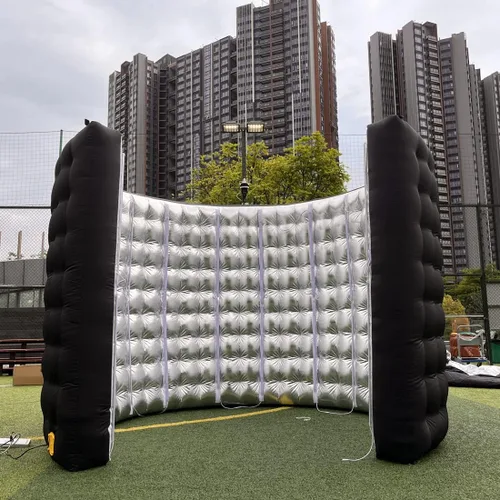 Vista 4 de Cabina de fotos inflable 360 con 24 piezas de tubo de luz LED y ventilador de aire para cabina de fotos telón de fondo para fiesta, boda, cumpleaños