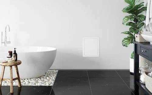 Vista 7 de Awenta Panel de acceso de 4 x 4 pulgadas para paneles de yeso/puerta de acceso de pared de plástico ABS blanco con tapa de solapa/escotilla