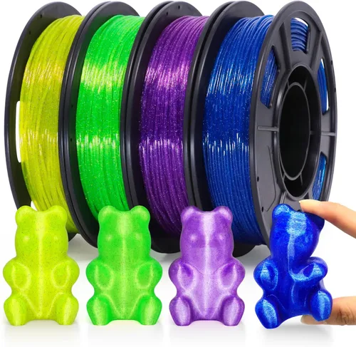 Vista 23 de YOUSU Filamento TPU 85A de 0.07 in, 2.2 lbs, filamento flexible para A1-negro mate 85a