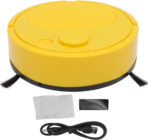Vista 10 de Robot aspirador, multifuncional carga USB, mini robot de barrido al vacío para suelos de madera, azulejos y alfombras (negro)