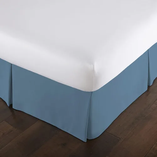Vista 19 de Southshore Fine Linens VILANO Springs faldón para cama plisada, 15 pulgadas, Microfibra, Blanco brillante, gemelo