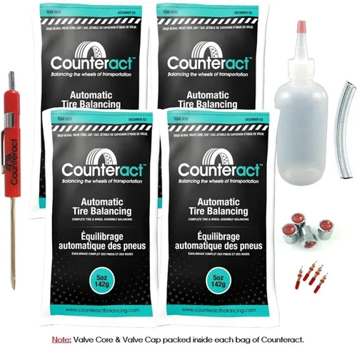Vista 4 de Counteract DIYK-3 - Kit de cuentas de equilibrio de neumáticos y ruedas, neumáticos ligeros para camiones, (4) bolsas de cuentas de bricolaje de 3