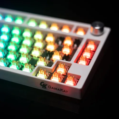 Vista 2 de GK GAMAKAY Phoenix - Interruptor de teclado silencioso lineal con difusor LED para teclado mecánico retroiluminado de 5 pines interruptores