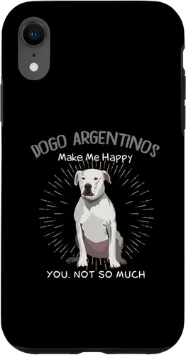 Vista 8 de iPhone 15 Dogo Argentinos Make Me Happy You Not So Much Case