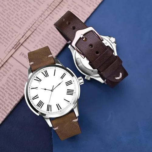 Vista 2 de BISONSTRAP Correas de reloj para hombre, correas de reloj de cuero cosidas a mano, liberación rápida, 0.709 in, 0.748 in, 0.787 in, 0.827 in, 0.866