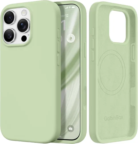 Vista 108 de GolbinBox Funda magnética para iPhone 17, compatible con MagSafe, cubierta de silicona integrada para control de cámara, funda de silicona líquida a