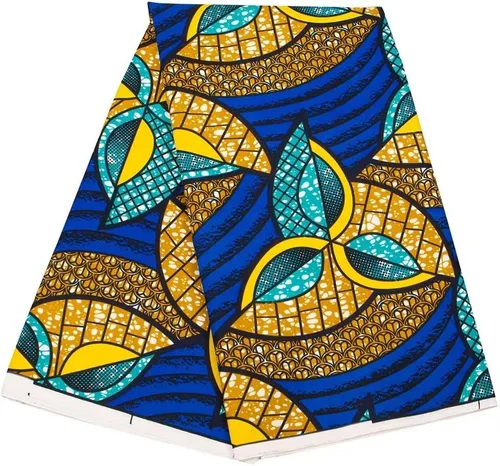 Vista 25 de HollandaisWax Tela africana 6 yarda impresa tela africana Ankara tela de cera para vestido de fiesta 6681NEWa
