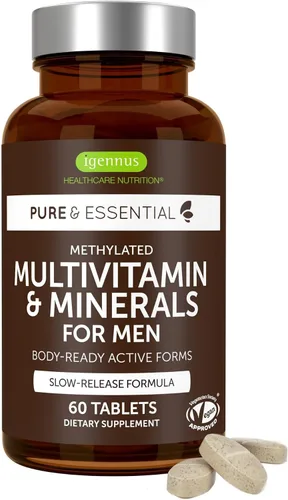 Vista 13 de Igennus Multivitamínico metilado para mujeres de 50 años, calcio y magnesio para apoyo óseo, liberación sostenida y vitaminas B activas, fórmula sin
