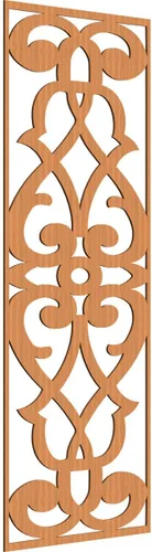 Vista 33 de 9 3/8"W x 24 3/8"H x 1/4"T Bellaire Decorativos Paneles de pared de madera calado, abedul