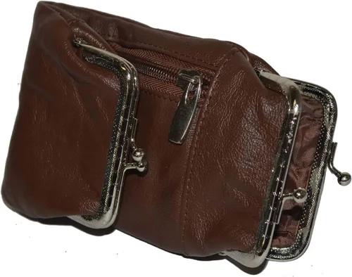 Vista 5 de Marshal - Estuche de cuero genuino para cigarrillos y encendedor con cierre giratorio (marrón)
