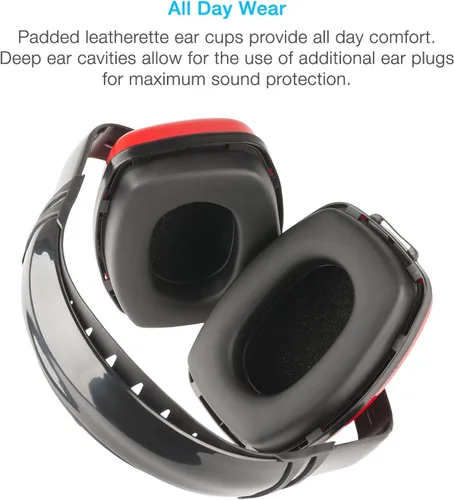 Vista 4 de Cyber Acoustics Professional Safety Lightweight Ear Muffs for Hearing Protection and Noise Reduction